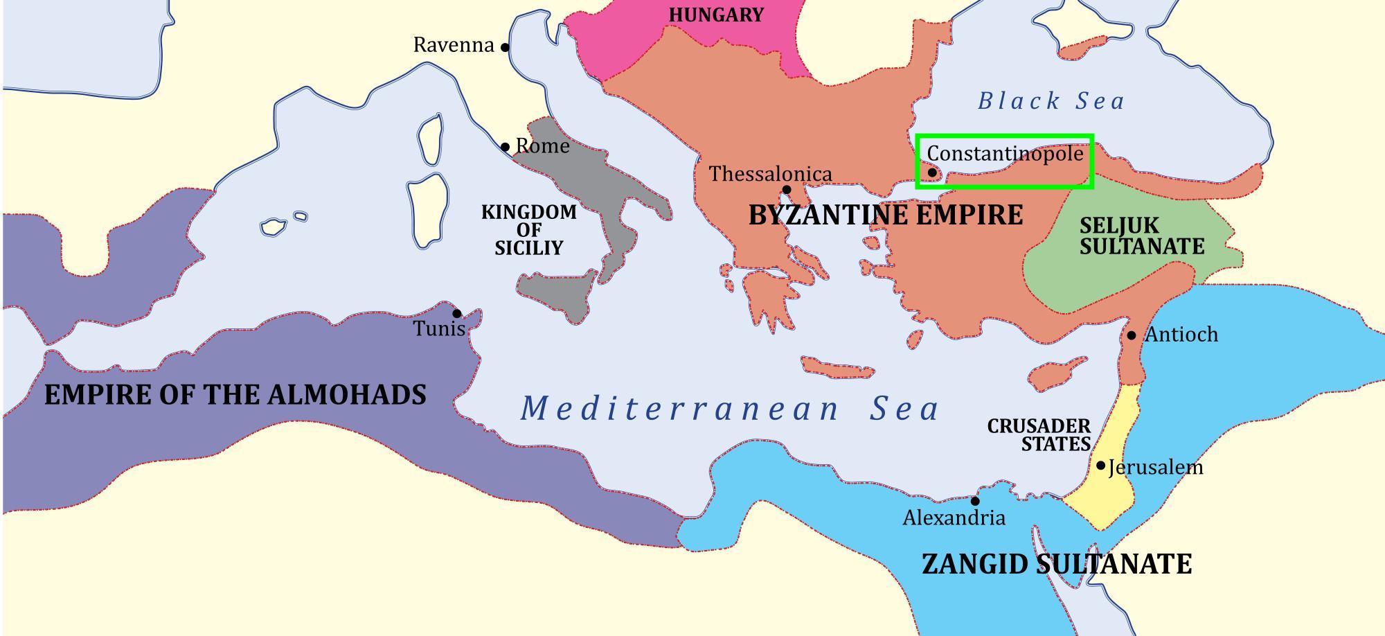 Constantinople Mapa Ng Lokasyon 