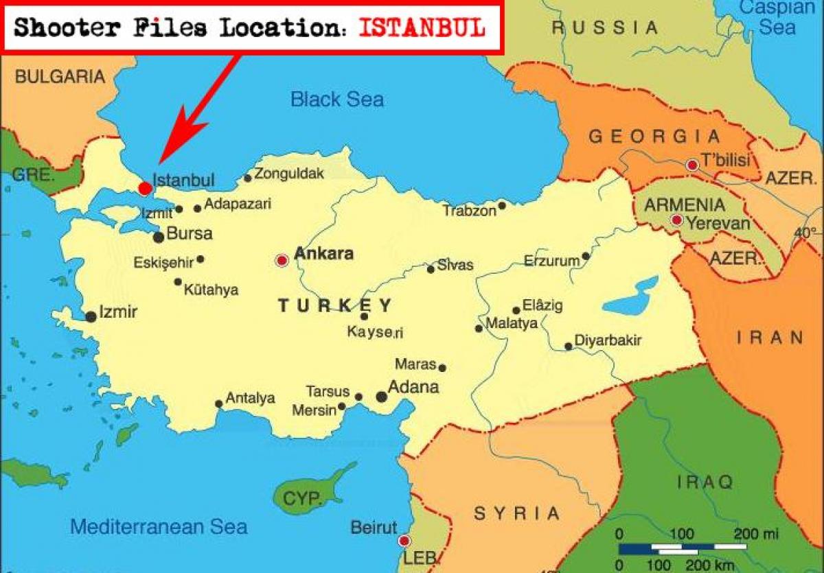 Istanbul Sa Turkey Mapa 